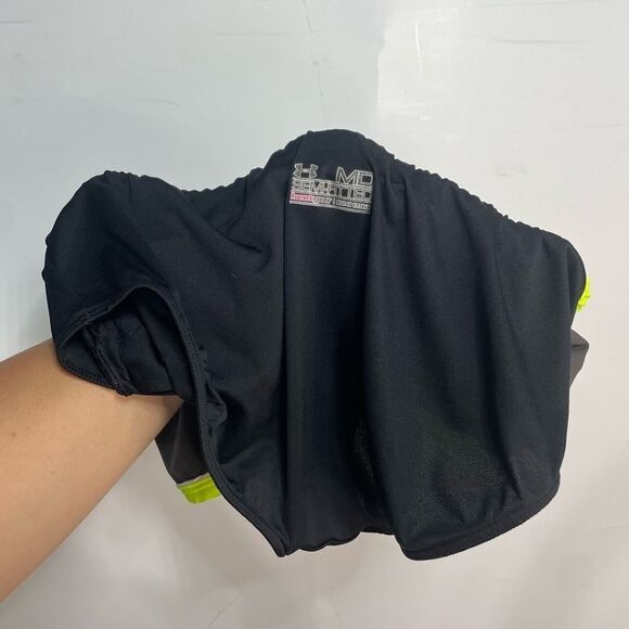 5 for $25🔥Under Armour Neon & Grey Lined Athletic Shorts Medium - Picture 6 of 8